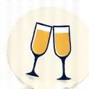 Icono de dos copas de champán brindando.